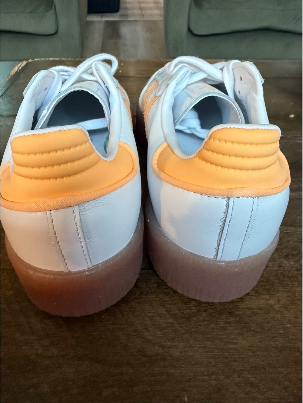 Adidas Samba Retro Women’s Sneakers White and Orange - Picture 7 of 11